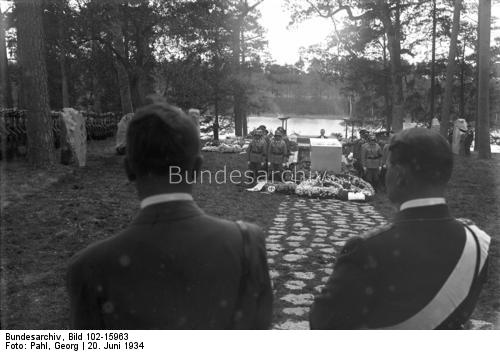 Adolf Hitler and Hermann Göring at the re-burial of Göring’s first wife, Karin